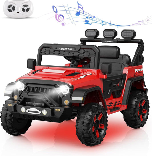 12V Kids Electric Ride-On Truck with Parent Remote Control Gas Scooters 0