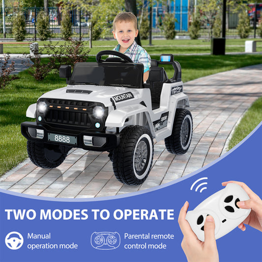 12V Kids Ride-On Truck Car with LED Lights, Horn, Music, and Spring Suspension Gas Scooters 0