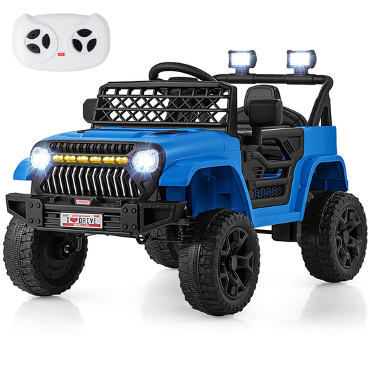 12V Kids Ride-On Truck Car with Parental Remote, 3 Speeds, LED Lights, and Music Player Gas Scooters 0