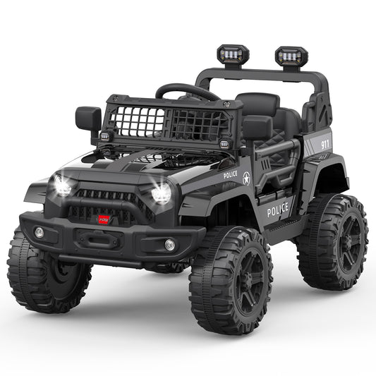 12V Kids Ride-On Truck Car with Remote Control, Spring Suspension, LED Lights, and Bluetooth Gas Scooters 0
