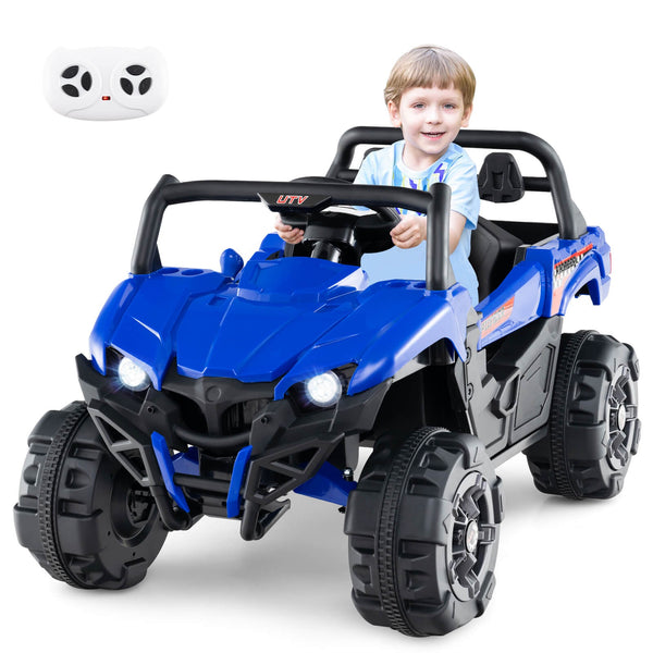 12V Kids Ride-On Truck with Remote Control, Slow Start, Safety Belt, and Rear Storage