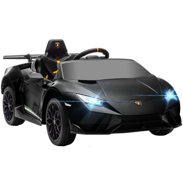 12V Licensed Lamborghini Huracan Electric Ride-On Car for Kids Ages 3-6 Black