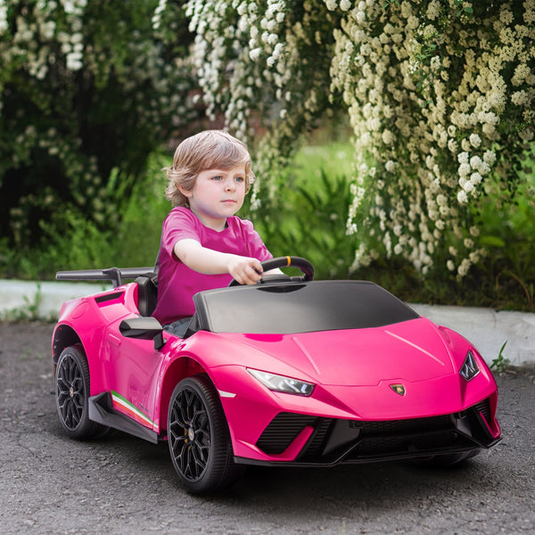 12V Licensed Kids Electric Car for Ages 3-6 in Pink