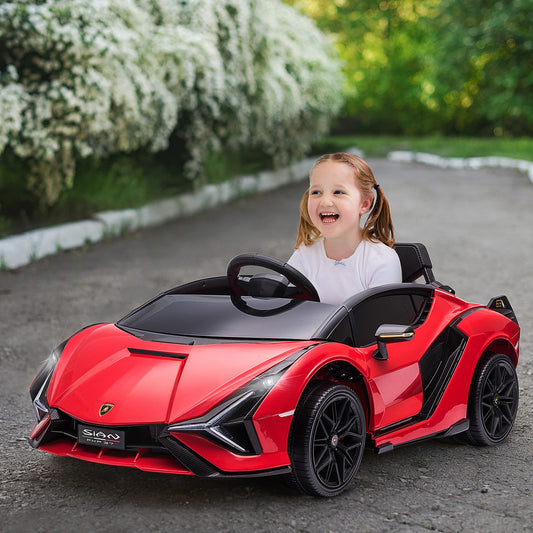 12V Licensed Lamborghini SIAN Electric Ride-On Car for Kids in Red Gas Scooters 0