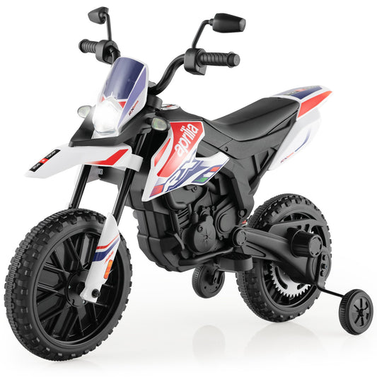 12V Licensed Kids Electric Ride-On Dirt Bike with Lights and Music Gas Scooters 0