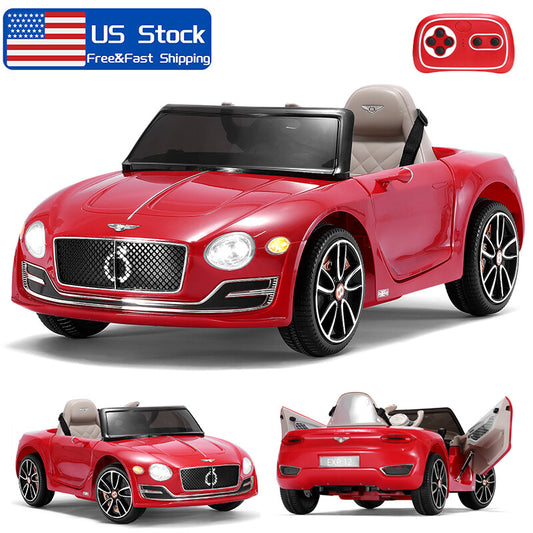 12V Licensed Bentley Style Electric Ride-On Car for Kids with Remote Control Gas Scooters 0