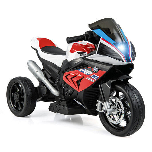 12V Licensed BMW Red Ride-On Motorcycle Toy for Kids 3 to 8 Years Old