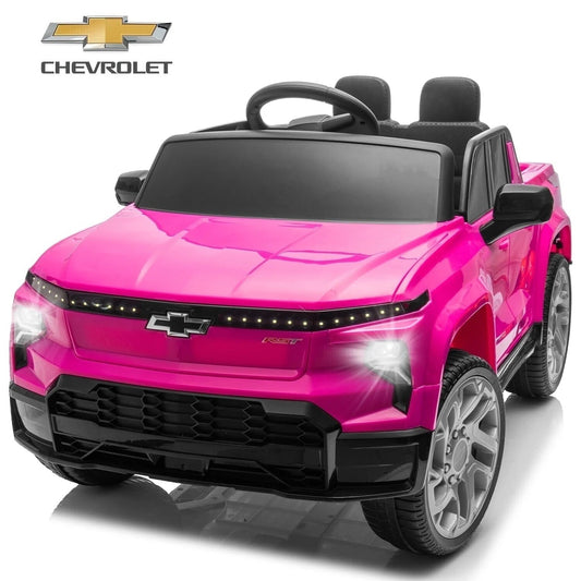 12V Licensed Chevrolet Silverado Ride-On Truck with Remote Control and 4 Wheels for Kids Gas Scooters 0