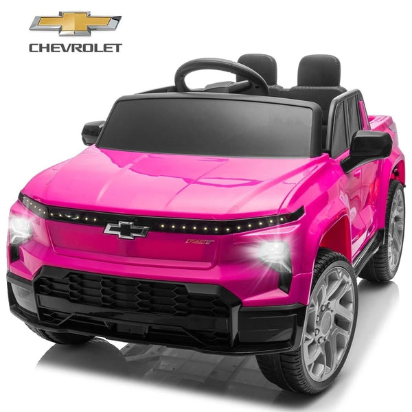 12V Licensed Chevrolet Silverado Ride-On Truck with Remote Control and 4 Wheels for Kids