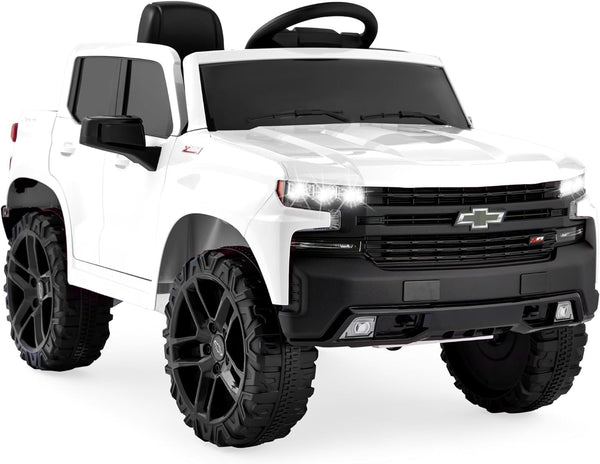 12V Licensed Chevrolet Silverado Electric Ride-On Truck Toy with Parent Remote Control
