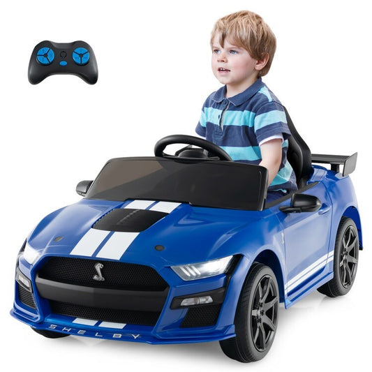 12V Licensed Ford Mustang Shelby GT500 Kids Ride-On Car with Remote Control for Ages 3-8 Gas Scooters 0