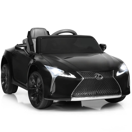 12V Licensed Lexus LC500 Kids Ride-On Car with MP3 and Remote Control Black Gas Scooters 0