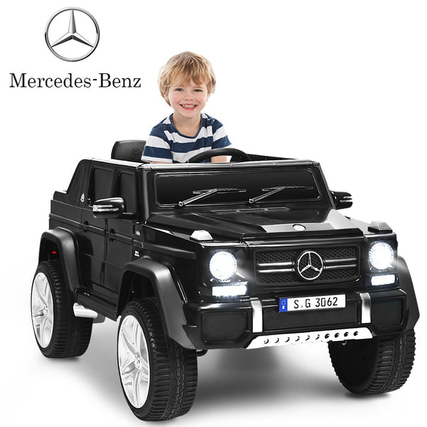 12V Licensed Kids Ride-On Mercedes-Benz RC Motorized Car with Trunk Black