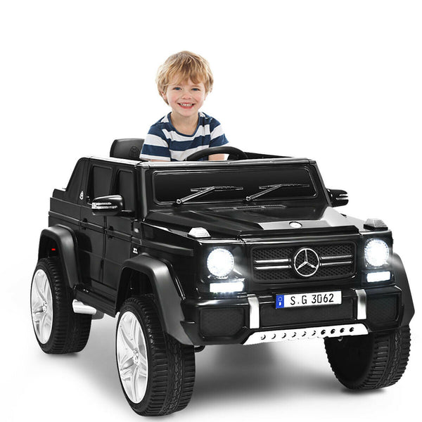 12V Licensed Mercedes-Benz Kids Ride-On RC Motorized Car with Trunk Black