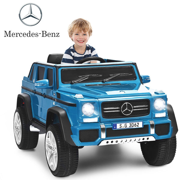 12V Licensed Mercedes-Benz Kids Ride-On RC Motorized Car with Trunk Navy