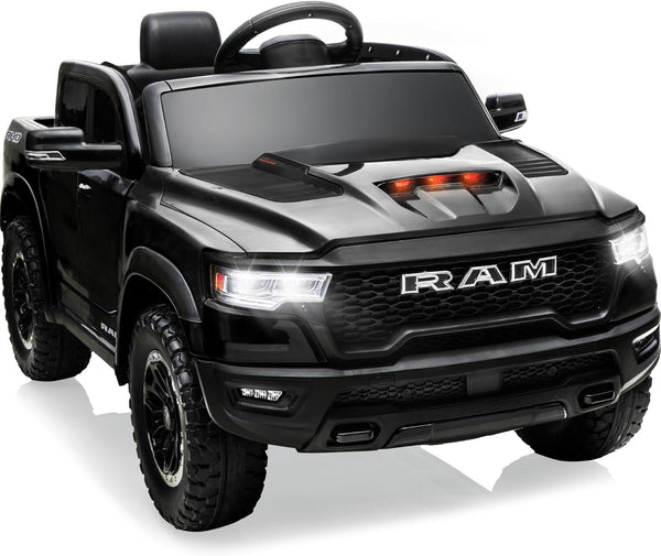 12V Licensed Ram 1500 Ride-On Pickup Truck Toy for Kids and Toddlers
