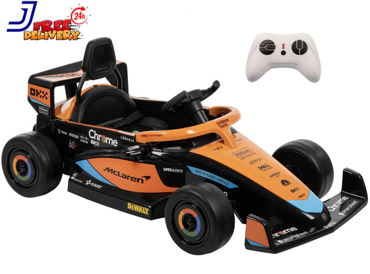 12V Kids Battery-Powered Ride-On McLaren F1 Race Car with Remote Control Toy Gas Scooters 0