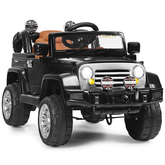 12V Kids Ride-On RC Truck Car with Remote Control, LED Lights, and MP3 Music Player Gas Scooters 0