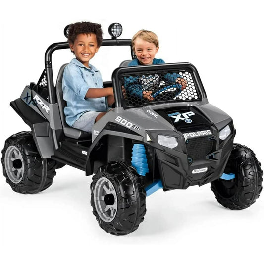 12V Battery-Powered Ride-On Polaris RZR 900 ATV for Ages 3+ in Gray Gas Scooters 0