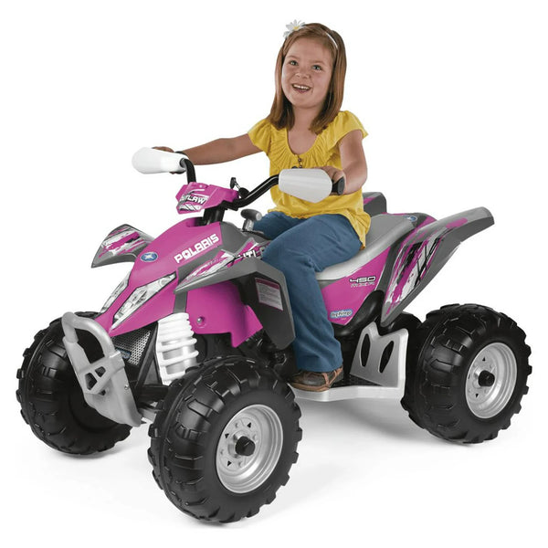 12V Battery-Powered Pink Ride-On ATV for Kids Ages 3 and Up