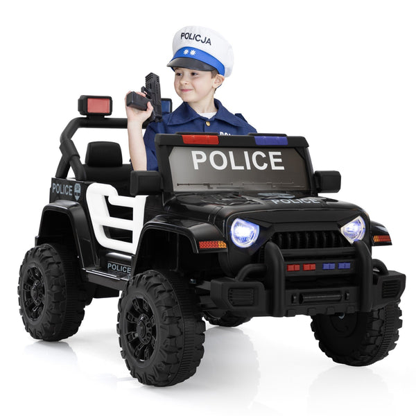 12V Battery-Powered Police Jeep Ride-On Car with 2.4G Remote Control