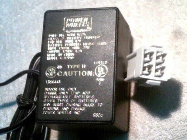 12V Power Wheels Battery Charger Adapter with AC/DC Power Cord – White
