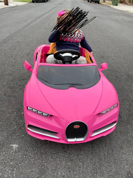 12V Powered Bugatti Chiron Ride-On Toy Car Gas Scooters 0