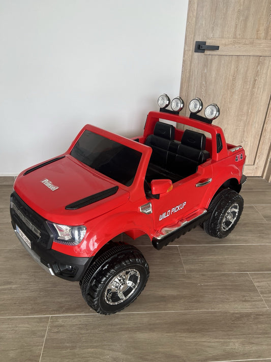 12V Electric Kids Ride-On Truck with Remote Control, Red Battery-Powered Toy Car Gas Scooters 0