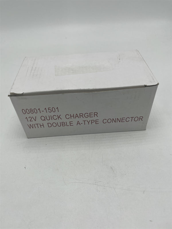 12V Fast Charger with Dual A-Type Connectors