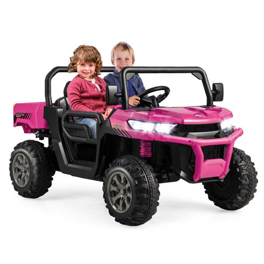 12V Rechargeable Battery 2-Seater Kids Ride-On Dump Truck with Dump Bed and Shovel Gas Scooters 0