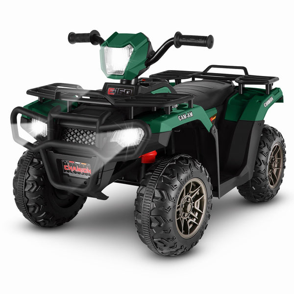12V Ride-On 4 Wheeler ATV Quad Toy Vehicle with Music LED Lights and Remote Control
