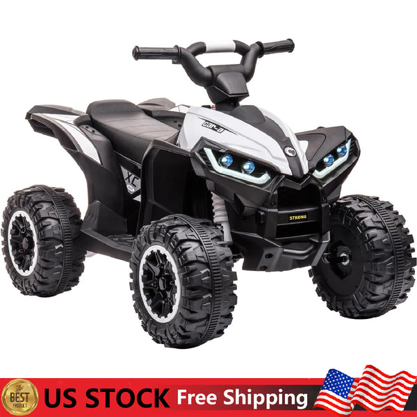 12V Battery-Powered Electric Ride-On Quad ATV for Kids with Remote Control