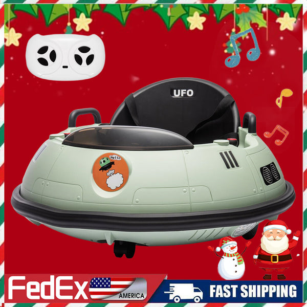 12V Electric Ride-On Bumper Car with 360° Spin and Remote Control for Toddlers
