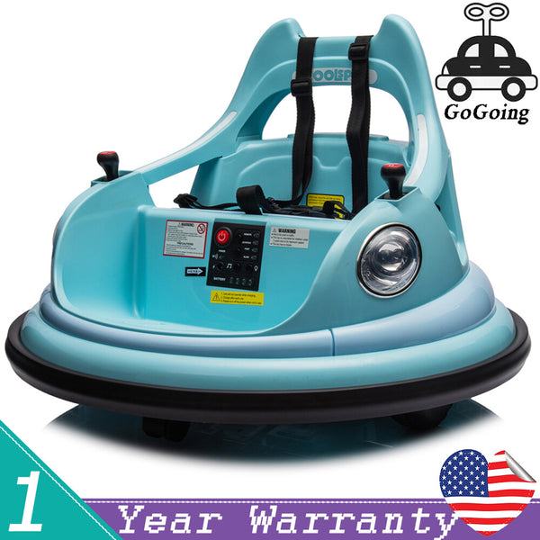 12V Ride-On Bumper Car for Kids Ages 1.5-5 with 2WD, Remote Control, and 360° Spin