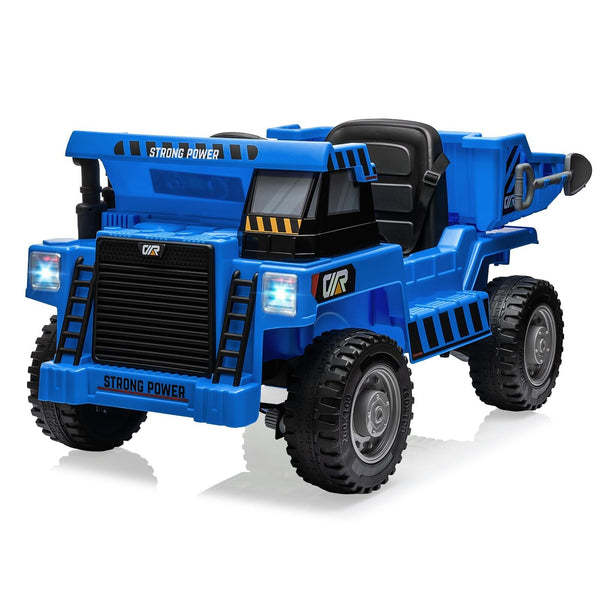 12V Electric Ride-On Dump Truck with Functional Dump Bed for Kids