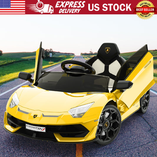 12V Electric Ride-On Car for Kids with LED Lights Licensed Lamborghini Design Gas Scooters 0