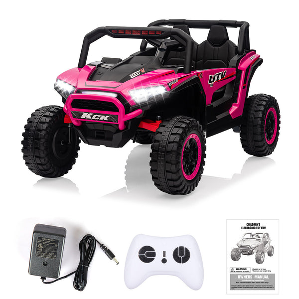 12V Ride-On Off-Road UTV Toy Car with Remote Control and LED Lights for Kids