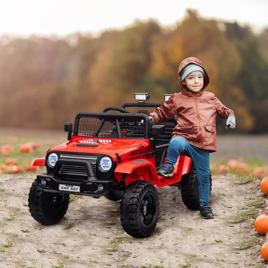 12V Red Ride-On Car and Truck with 4 Suspension Wheels Gas Scooters 0