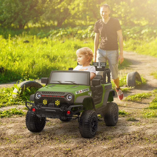 12V Green Ride-On Car and Truck with Suspension Wheels Gas Scooters 0