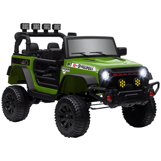 12V Ride-On UTV Car with Bluetooth and 4 Suspension Wheels Green Gas Scooters 0