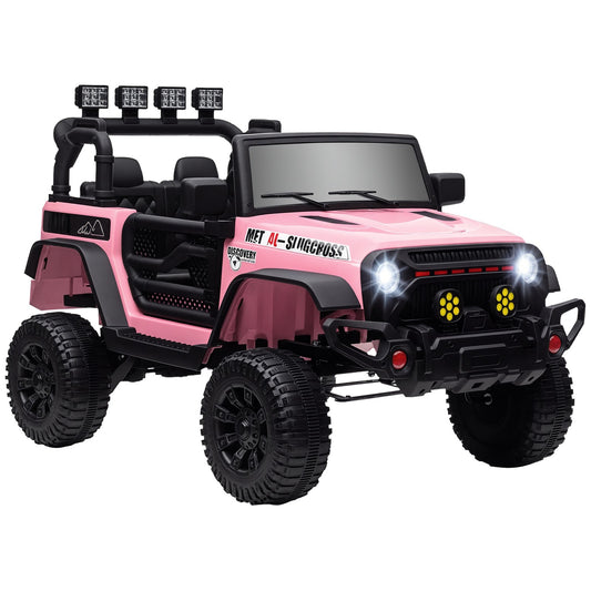 12V Pink Ride-On UTV Car with Bluetooth and 4 Suspension Wheels Gas Scooters 0