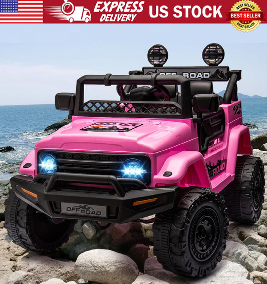 12V Electric Ride-On 4-Wheeler Truck for Kids with 3 Speed Settings Gas Scooters 0