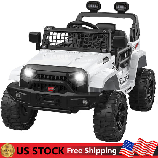 12V Electric Ride-On Truck for Kids with 2 Speeds and Remote Control Gas Scooters 0