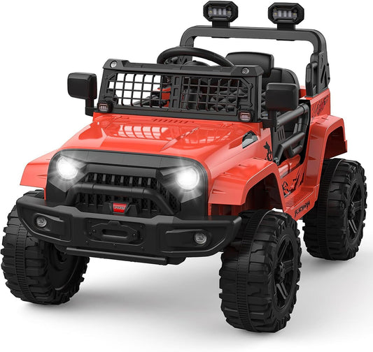 12V Ride-On Truck with Remote Control, 3 Speeds, Spring Suspension, Red Gas Scooters 0