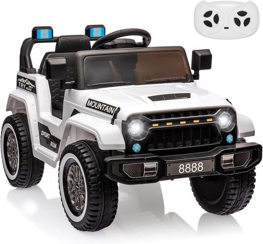 12V Battery-Powered Ride-On Car for Kids with Remote Control, 3 Speeds, and Music Gas Scooters 0