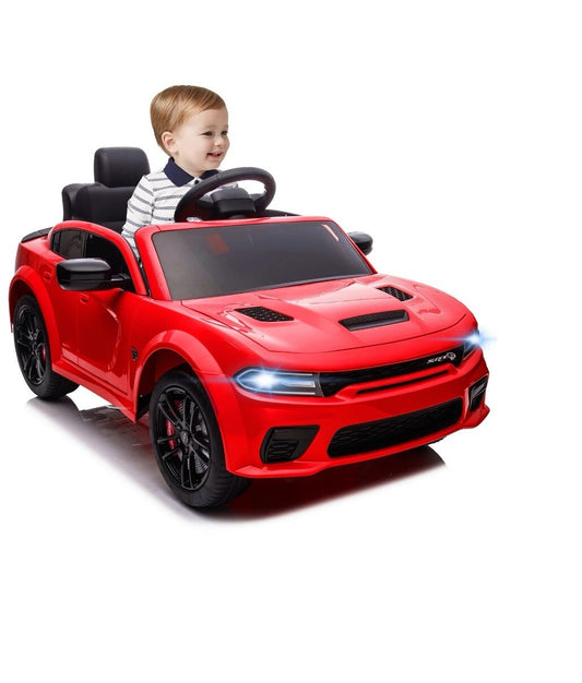 12V Ride-On Dodge Charger Electric Vehicle for Kids with Remote Control Gas Scooters 0