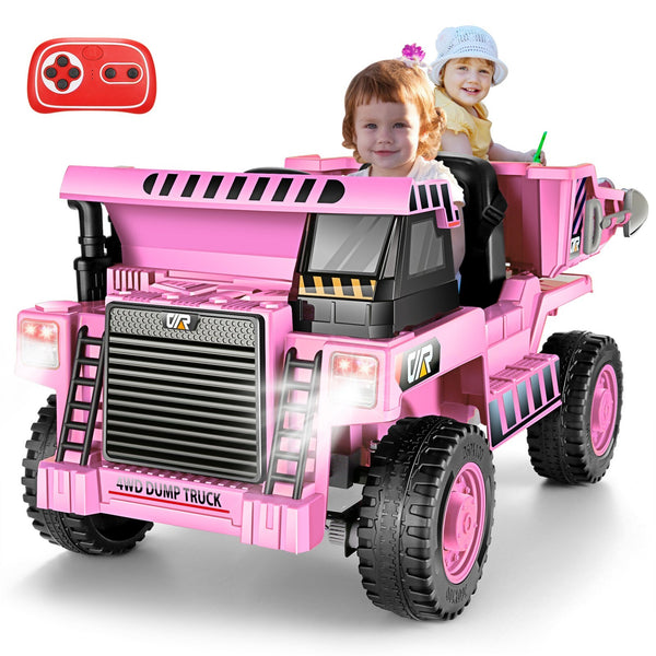 12V Electric Ride-On Dump Truck with Remote Control and Music for Kids