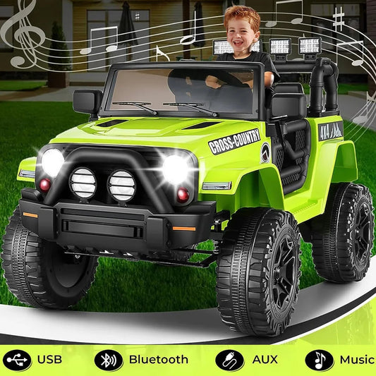 12V Electric Ride-On Car for Kids with Remote Control, Bluetooth, and LED Lights Gas Scooters 0