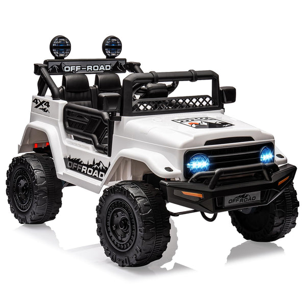 12V Ride-On Electric Car for Kids with Remote Control, LED Lights, and 3 Speed Settings