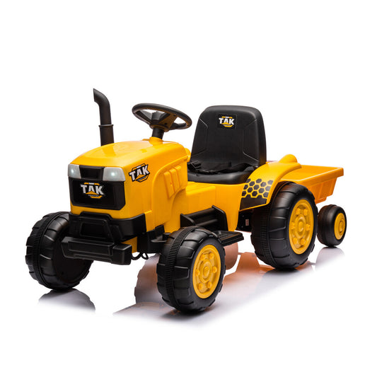 12V Electric Ride-On Tractor with Front Loader and Excavator for Kids Ages 3-6 Gas Scooters 0